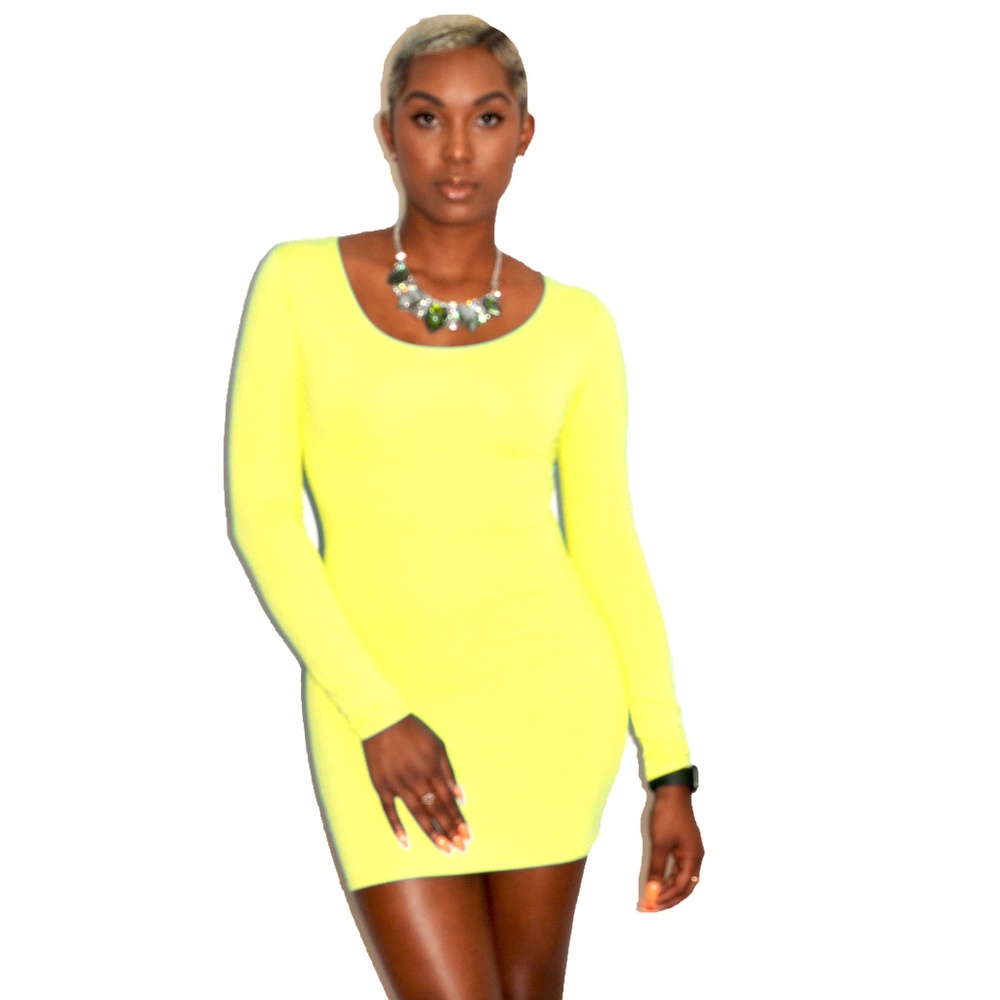 Sunshine Yellow Long Sleeve Dress